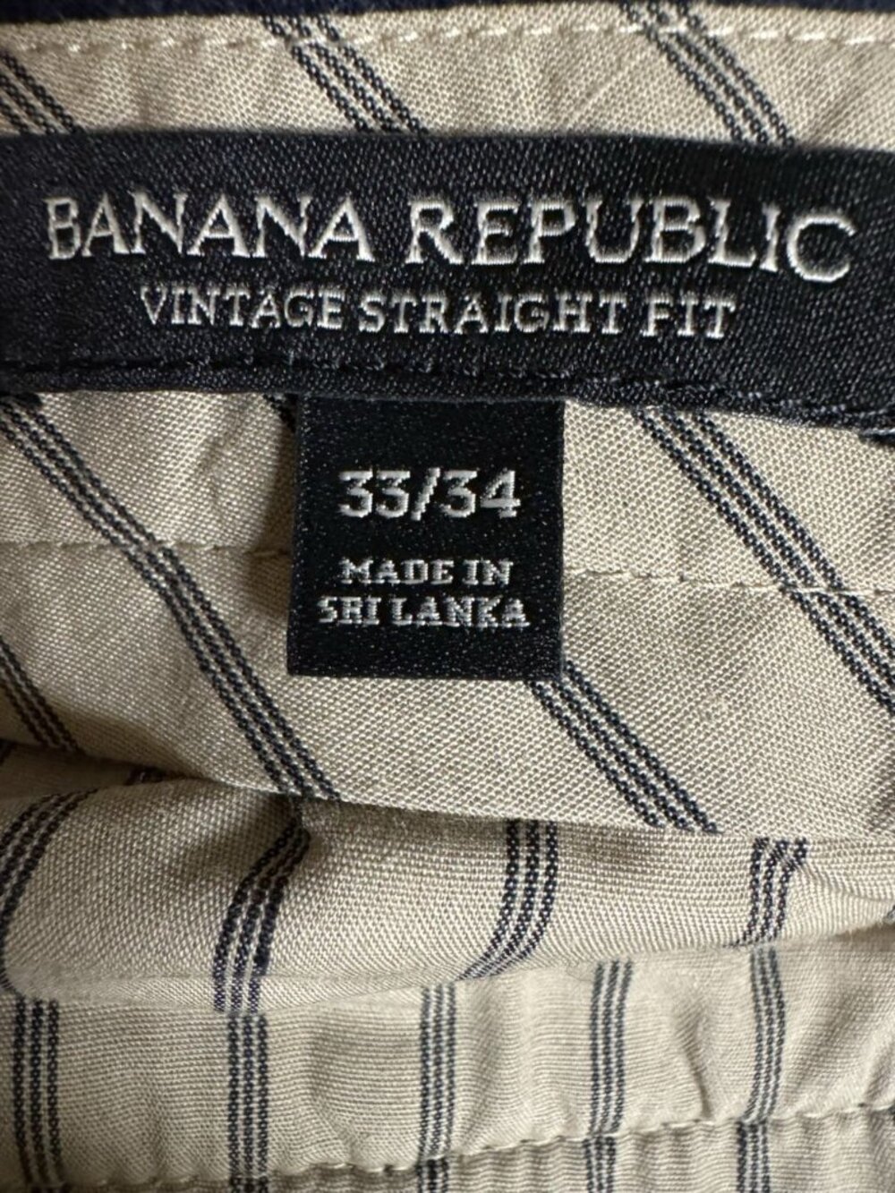 Banana Republic Vintage Straight Fit Wool Cargo Dress Pants 33x34 Navy - Picture 3 of 4